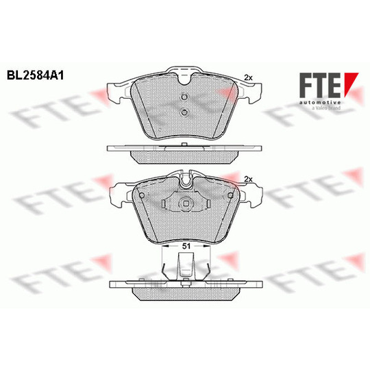BL2584A1 - Brake Pad Set, disc brake 