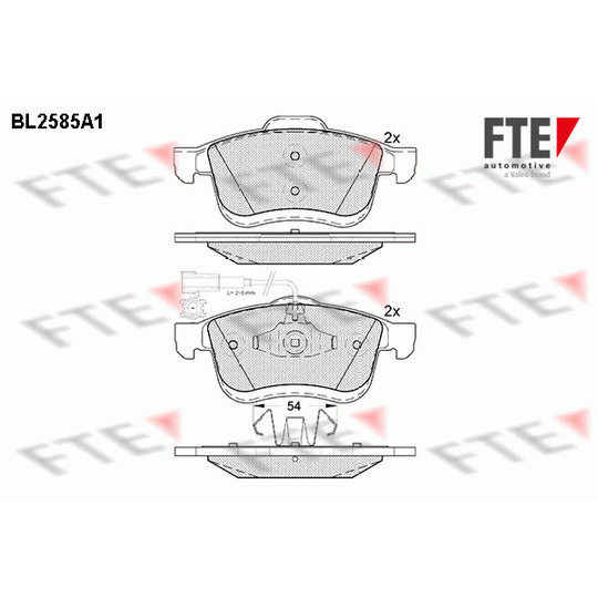 BL2585A1 - Brake Pad Set, disc brake 