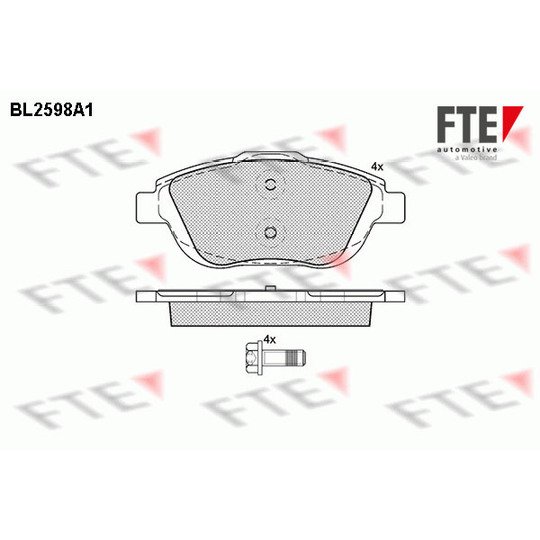 BL2598A1 - Brake Pad Set, disc brake 