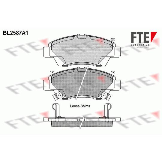 BL2587A1 - Brake Pad Set, disc brake 