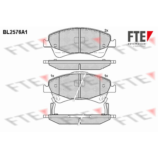 BL2576A1 - Brake Pad Set, disc brake 