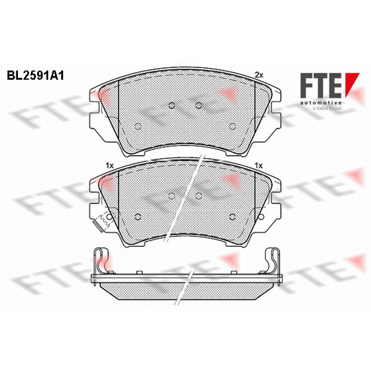 BL2591A1 - Brake Pad Set, disc brake 