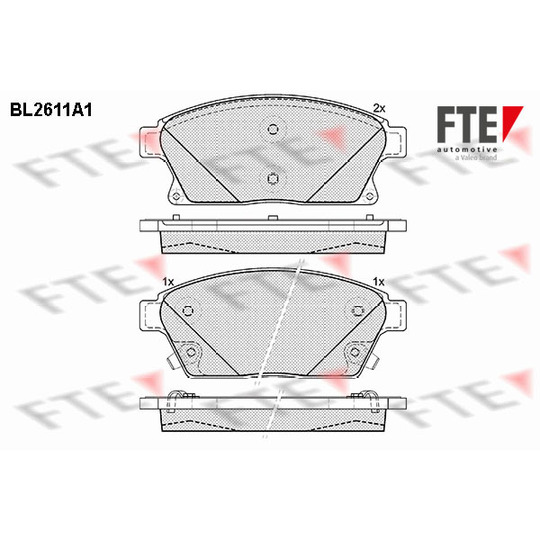 BL2611A1 - Brake Pad Set, disc brake 