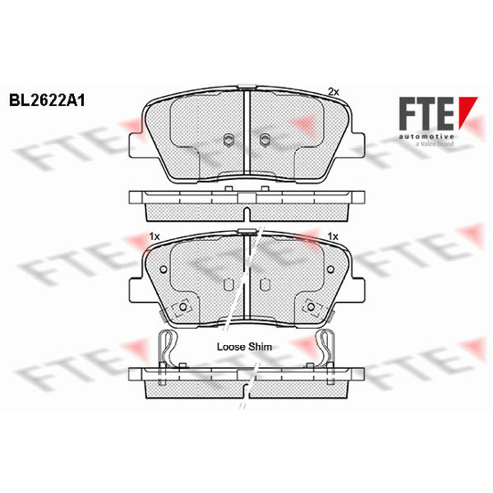 BL2622A1 - Brake Pad Set, disc brake 