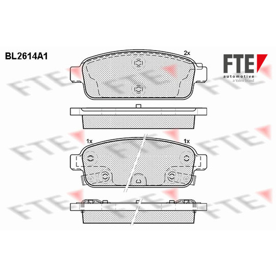 BL2614A1 - Brake Pad Set, disc brake 