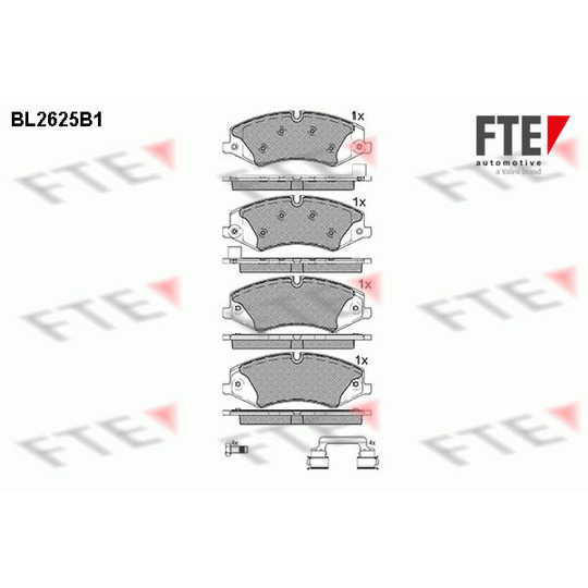 BL2625B1 - Brake Pad Set, disc brake 