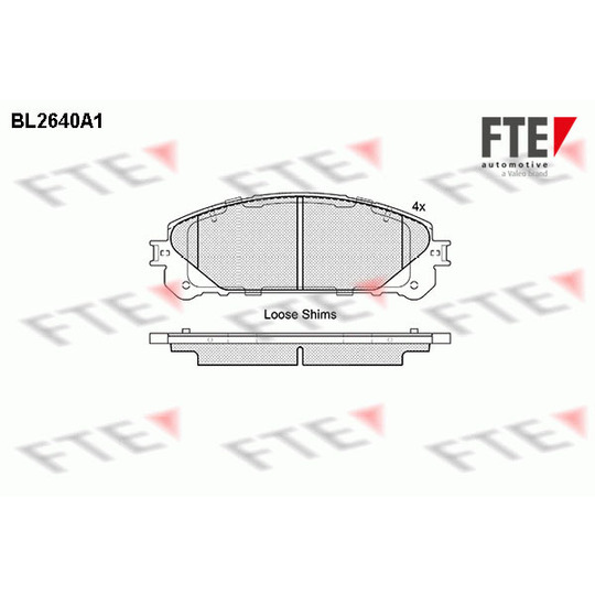 BL2640A1 - Brake Pad Set, disc brake 