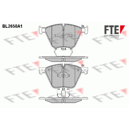 BL2650A1 - Brake Pad Set, disc brake 