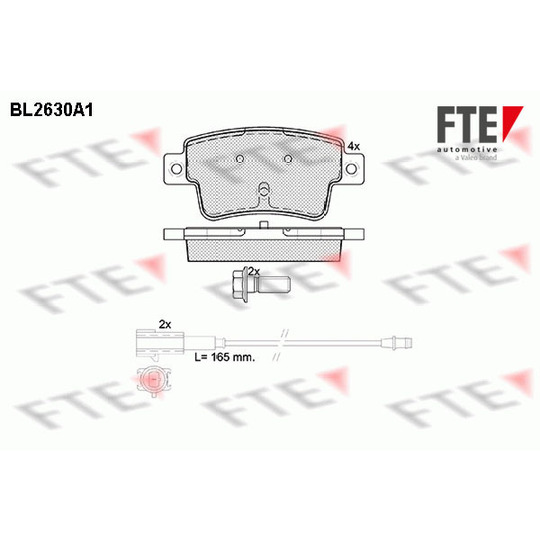 BL2630A1 - Brake Pad Set, disc brake 