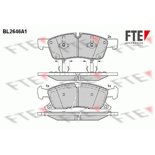 BL2646A1 - Brake Pad Set, disc brake 