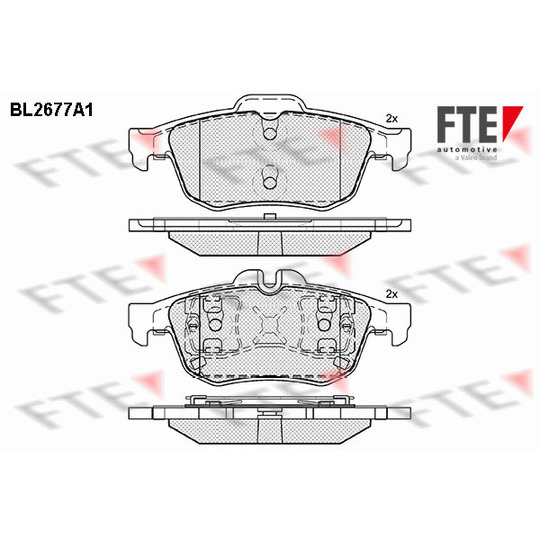 BL2677A1 - Brake Pad Set, disc brake 