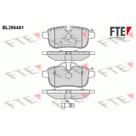 BL2664A1 - Brake Pad Set, disc brake 
