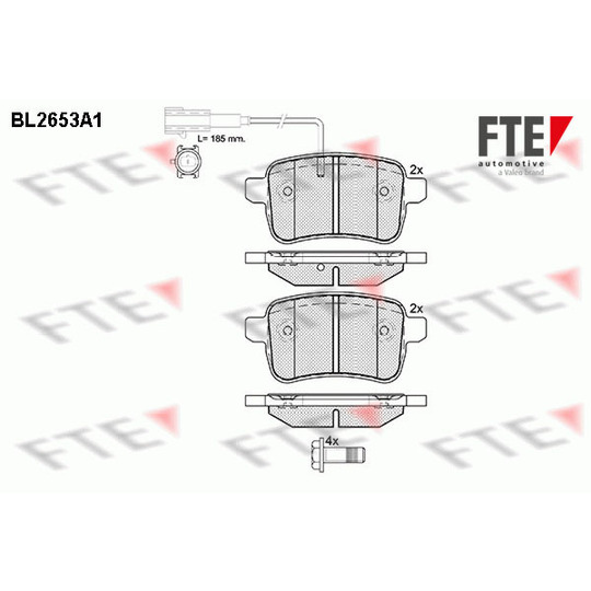 BL2653A1 - Brake Pad Set, disc brake 