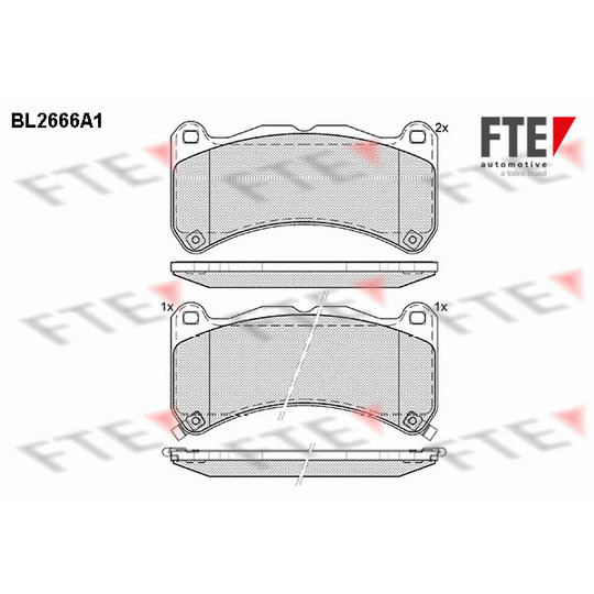 BL2666A1 - Brake Pad Set, disc brake 