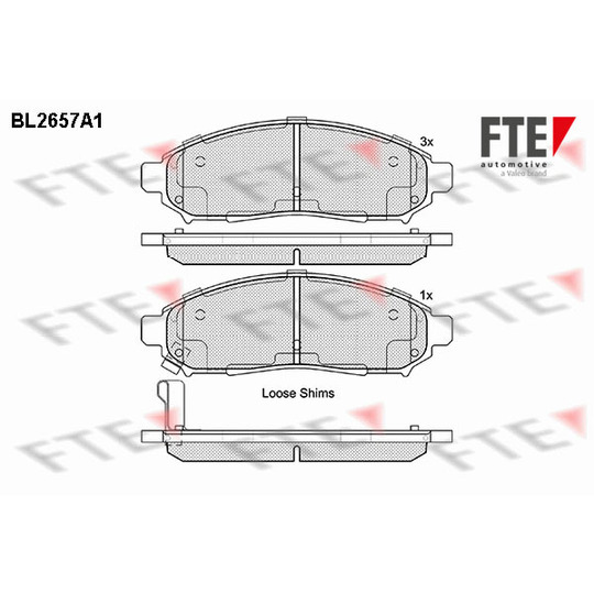 BL2657A1 - Brake Pad Set, disc brake 