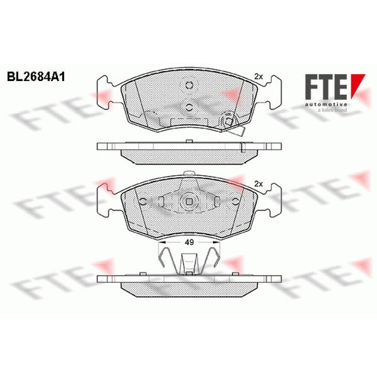 BL2684A1 - Brake Pad Set, disc brake 