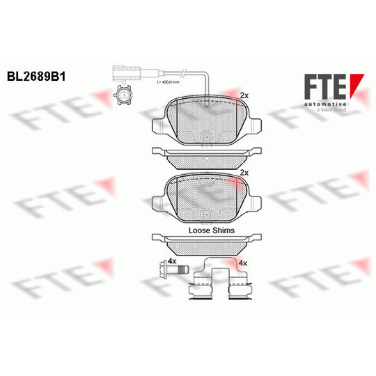 BL2689B1 - Brake Pad Set, disc brake 