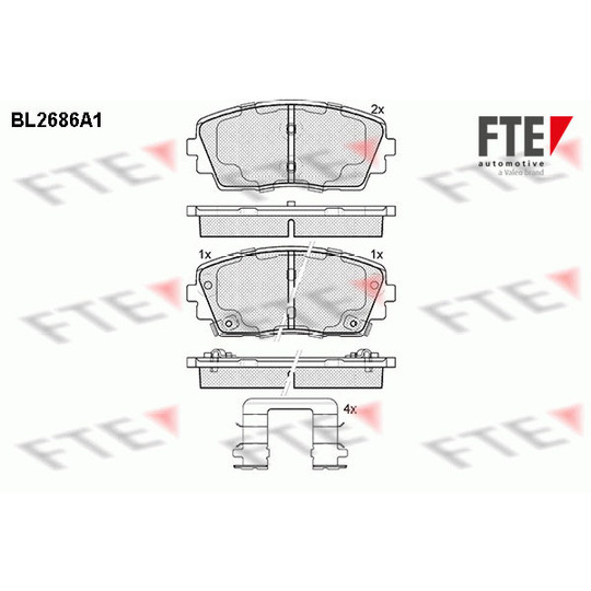 BL2686A1 - Brake Pad Set, disc brake 