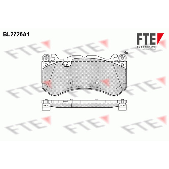 BL2726A1 - Brake Pad Set, disc brake 