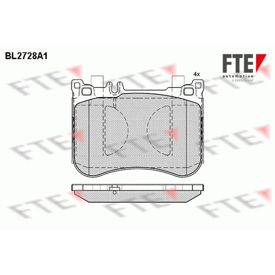 BL2728A1 - Brake Pad Set, disc brake 