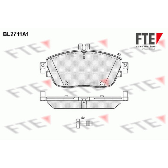 BL2711A1 - Piduriklotsi komplekt, ketaspidur 