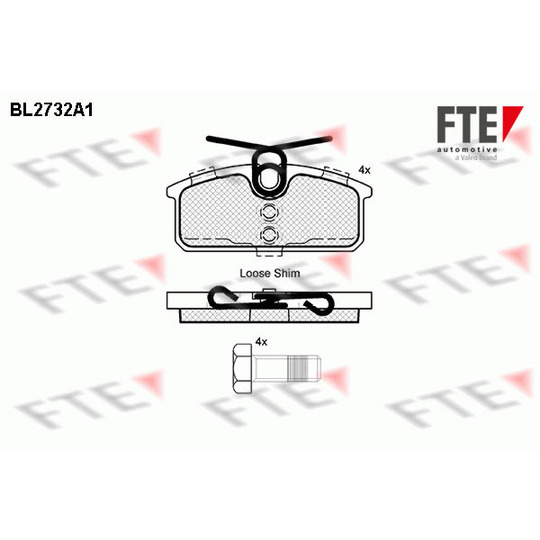 BL2732A1 - Brake Pad Set, disc brake 
