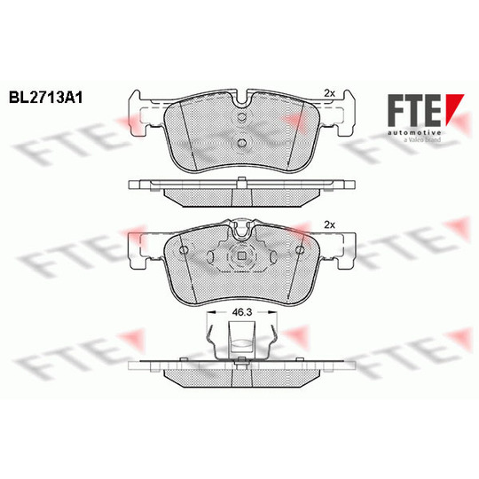 BL2713A1 - Brake Pad Set, disc brake 