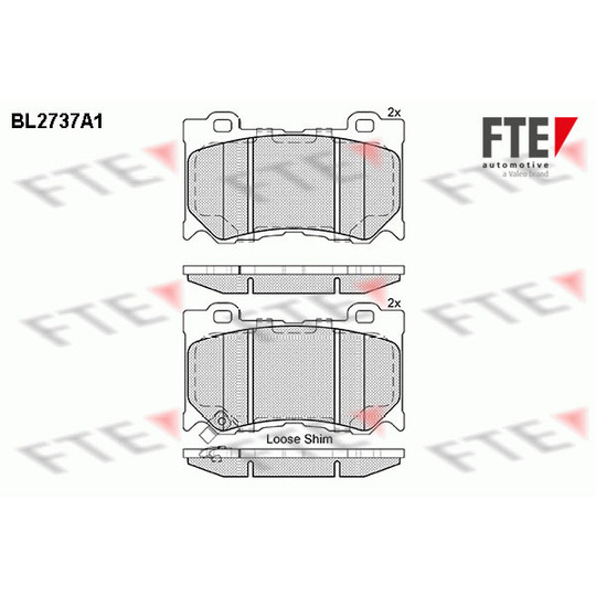 BL2737A1 - Brake Pad Set, disc brake 