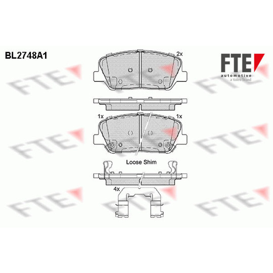 BL2748A1 - Brake Pad Set, disc brake 