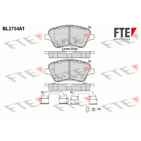 BL2754A1 - Piduriklotsi komplekt, ketaspidur 