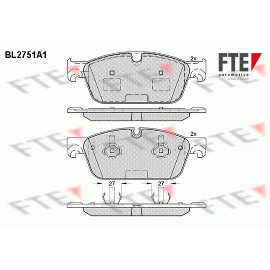 BL2751A1 - Brake Pad Set, disc brake 