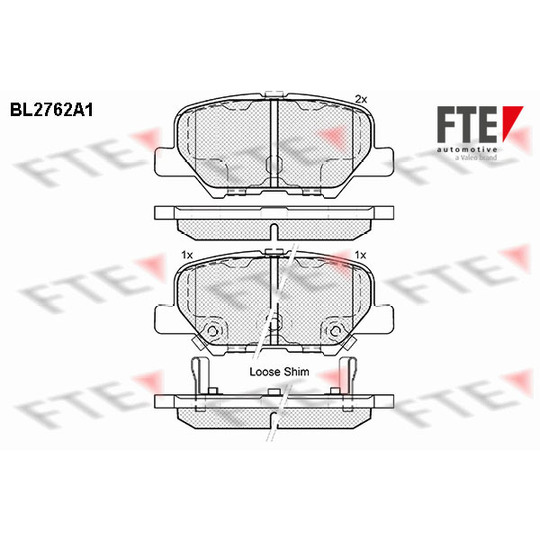 BL2762A1 - Brake Pad Set, disc brake 