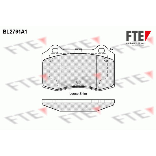 BL2761A1 - Brake Pad Set, disc brake 