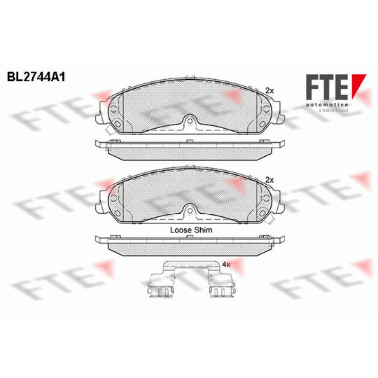 BL2744A1 - Brake Pad Set, disc brake 