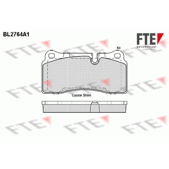 BL2764A1 - Brake Pad Set, disc brake 