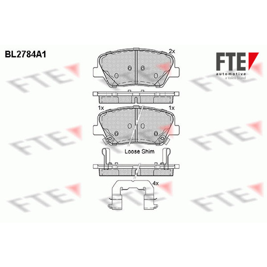 BL2784A1 - Brake Pad Set, disc brake 
