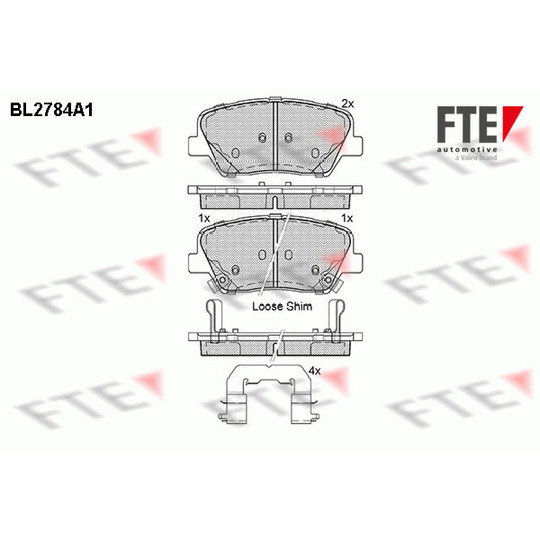 BL2784A1 - Piduriklotsi komplekt, ketaspidur 