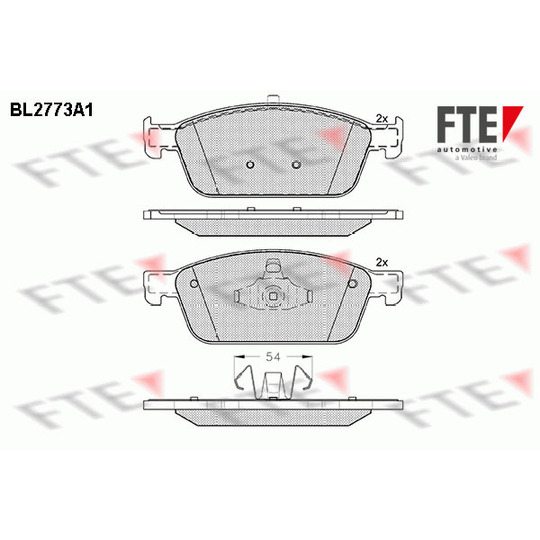 BL2773A1 - Brake Pad Set, disc brake 