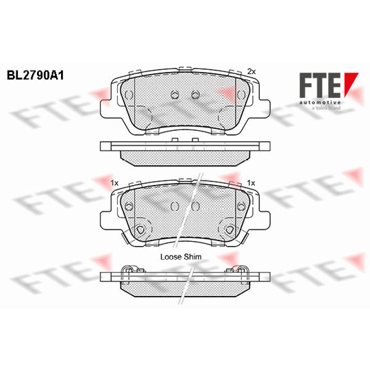 BL2790A1 - Brake Pad Set, disc brake 