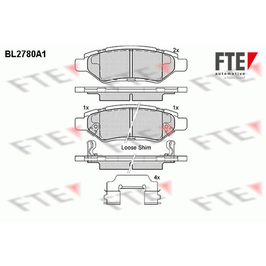 BL2780A1 - Brake Pad Set, disc brake 