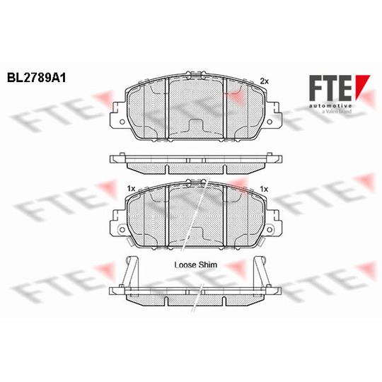 BL2789A1 - Brake Pad Set, disc brake 