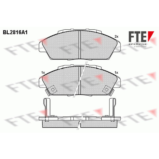 BL2816A1 - Piduriklotsi komplekt, ketaspidur 