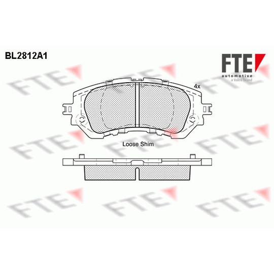 BL2812A1 - Piduriklotsi komplekt, ketaspidur 