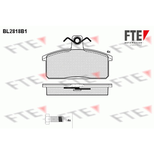 BL2818B1 - Brake Pad Set, disc brake 