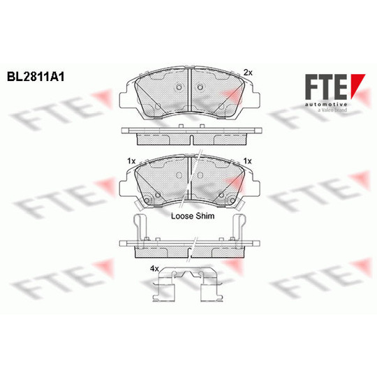 BL2811A1 - Brake Pad Set, disc brake 