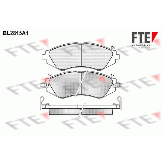 BL2815A1 - Brake Pad Set, disc brake 