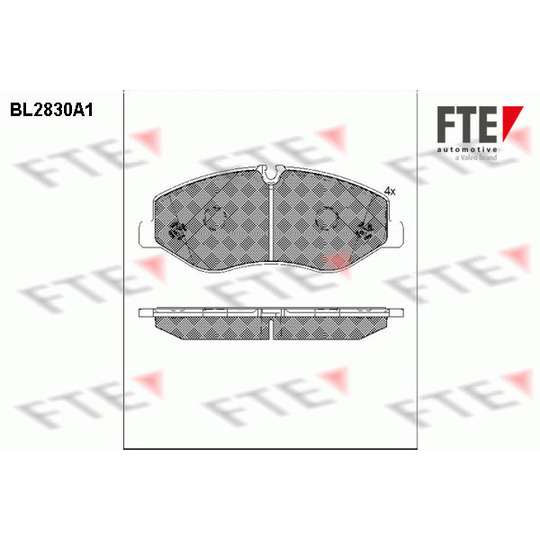 BL2830A1 - Piduriklotsi komplekt, ketaspidur 