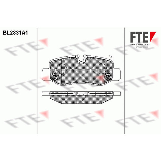 BL2831A1 - Brake Pad Set, disc brake 