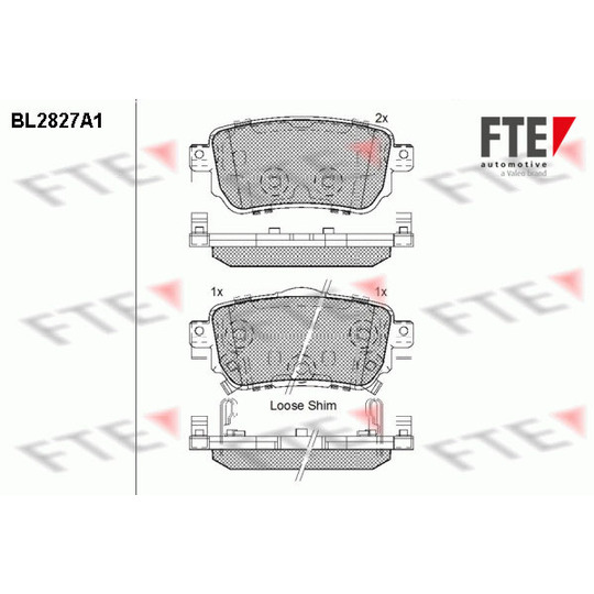 BL2827A1 - Brake Pad Set, disc brake 