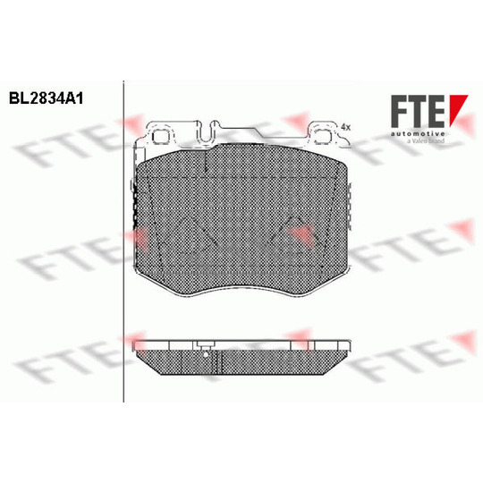BL2834A1 - Brake Pad Set, disc brake 